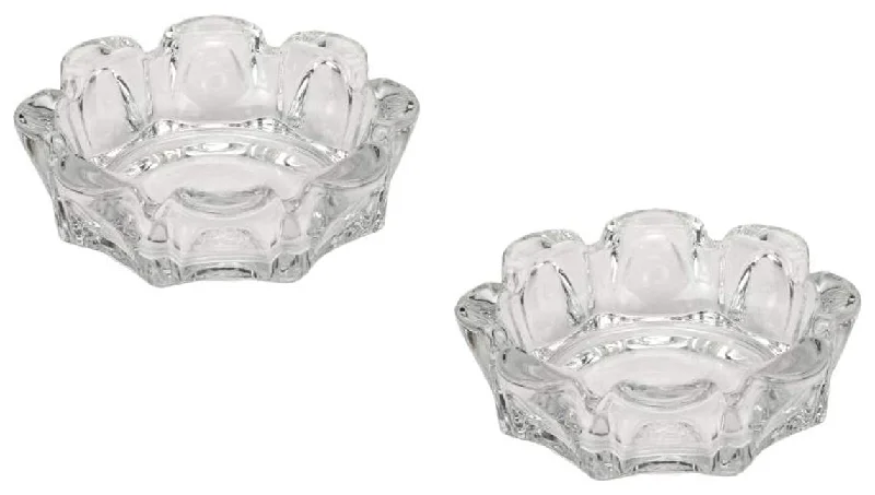 Bilvina Glass Ashtray | Transparent | BL 05 | Set of 2