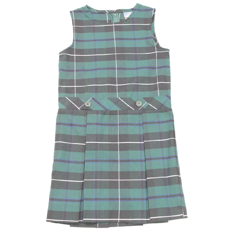 Navy Green Black White Plaid-90