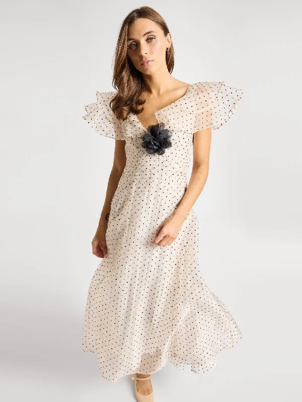 Lucie Dress in Organza Dot