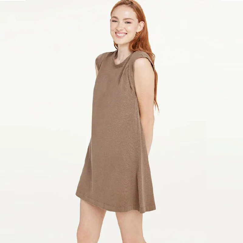 Evie Slub Jersey Dress (Mocha)