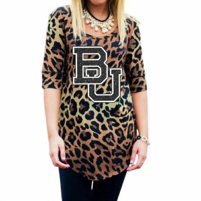 Baylor University Logo Tunic In Leopard