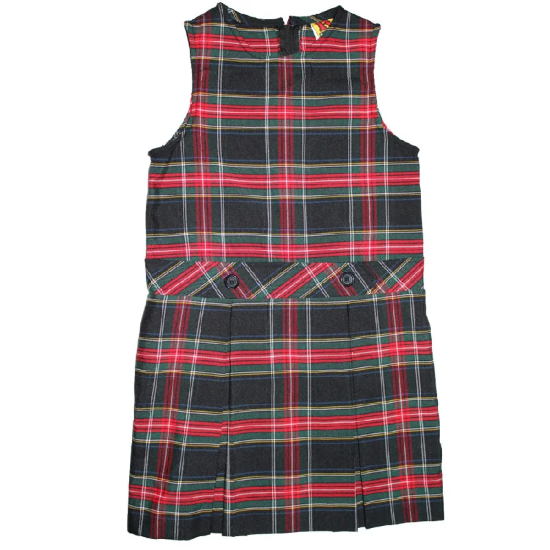 Black Red White Gold Plaid-63