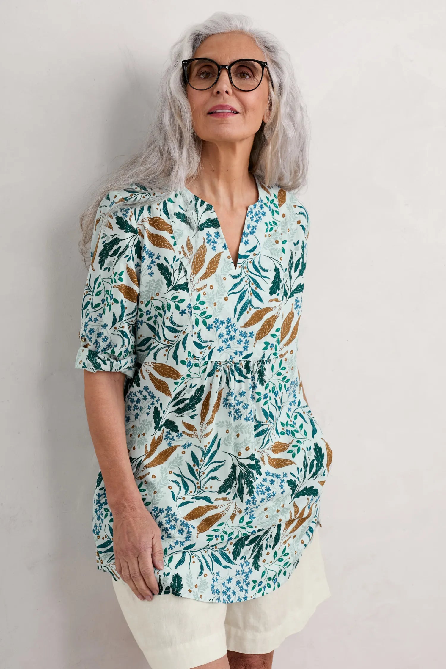 Seasalt Op Art Organic Cotton Tunic Top