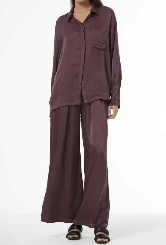 Mavis Pant In Raisin