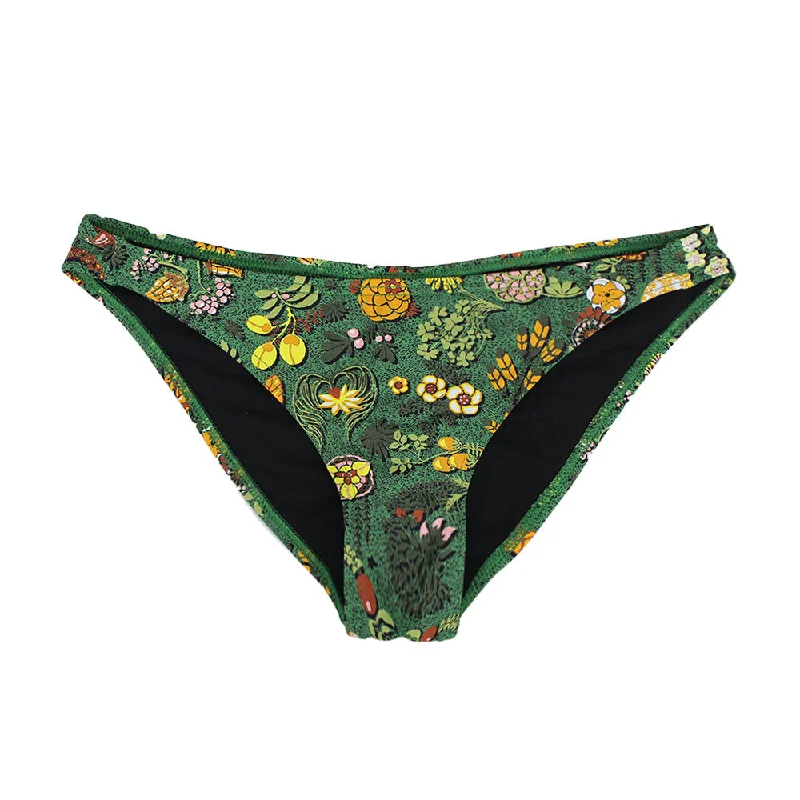 Women's Floral Bikini Bottom,Green