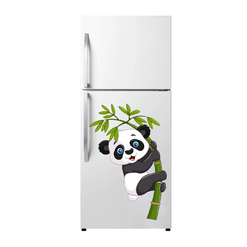 DivineDesigns™ Panda on Branch Fridge Sticker PVC Vinyl Multicolor