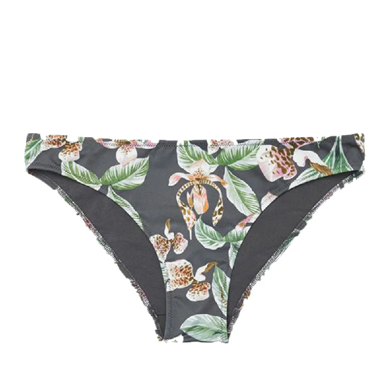 Women's Floral Printed Bikini Bottom,Grey