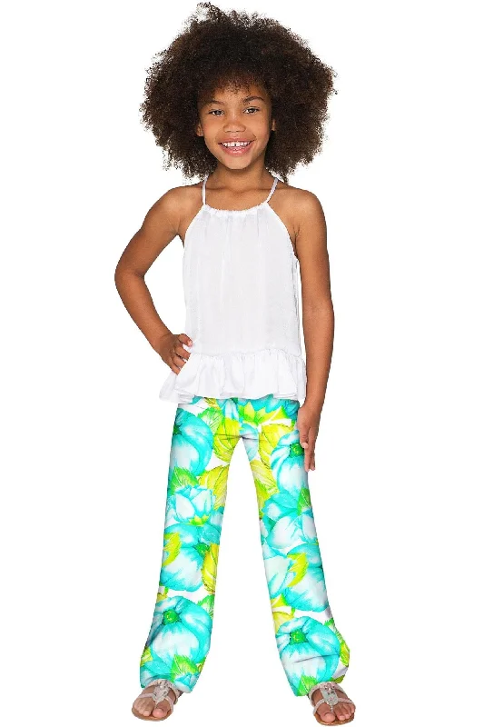 Sunny Day Amelia Summer Floral Fancy Palazzo Pant - Girls