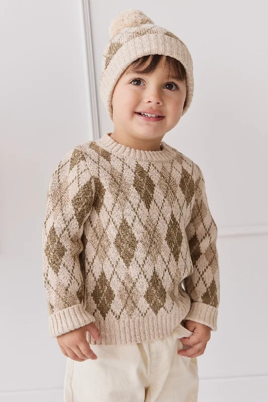 Enzo Jumper - Enzo Jacquard Oatmeal Marle