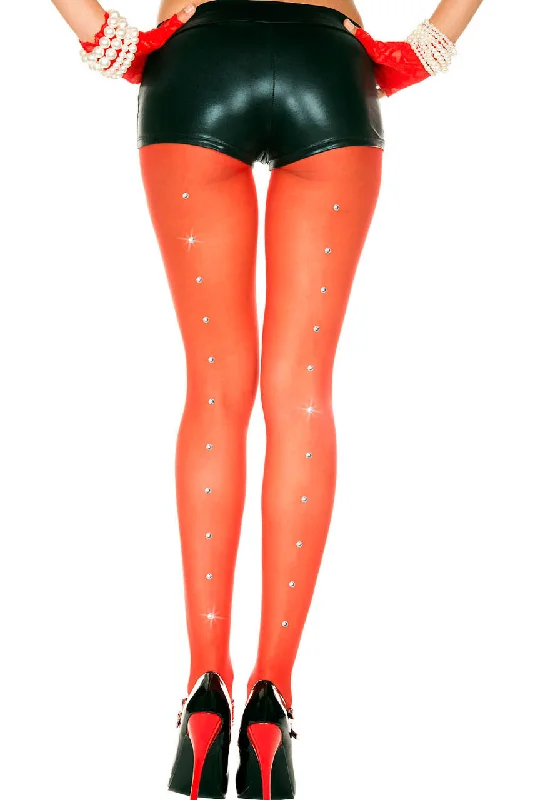 Rhinestone Backseam Pantyhose