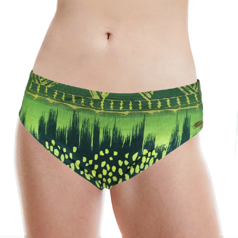 Women's Leopard-Print Bikini Bottom,Green