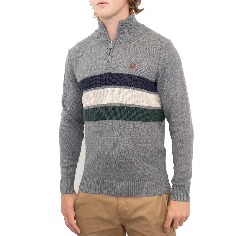 Springfield Half Zip Striped Jumper