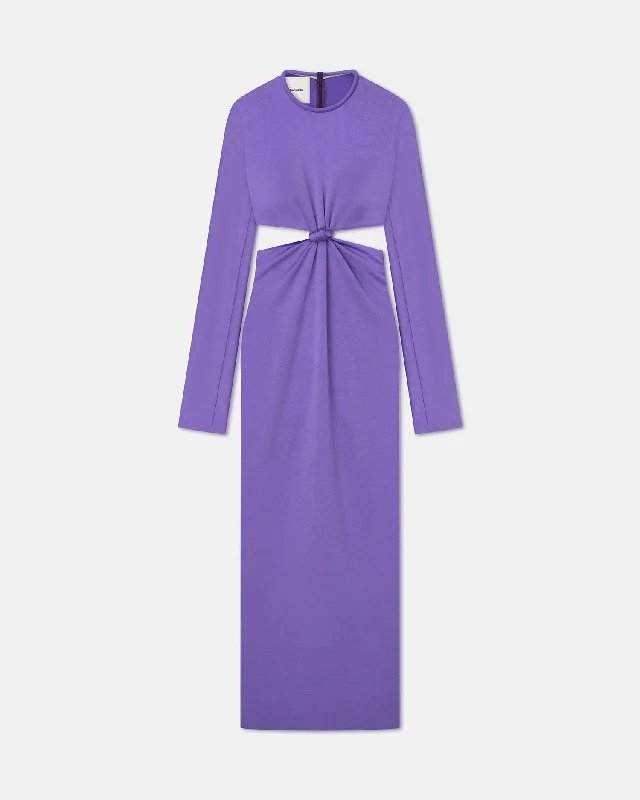 Bonno - Cut-Out Crisp-Satin Maxi Dress - Iris