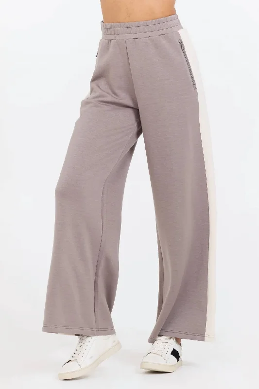 Colorblock Fleece Pant In Bronze