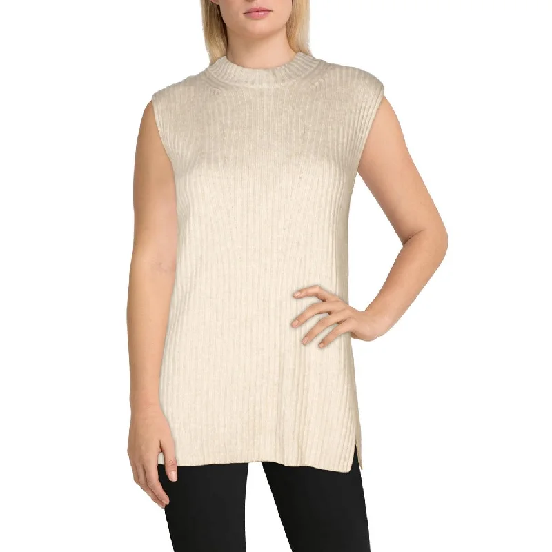 Vince Womens Ribbed Wool Tunic Top