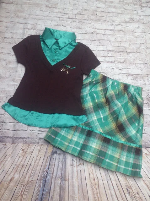 Emily West BROWN & GREEN 2 pc Set