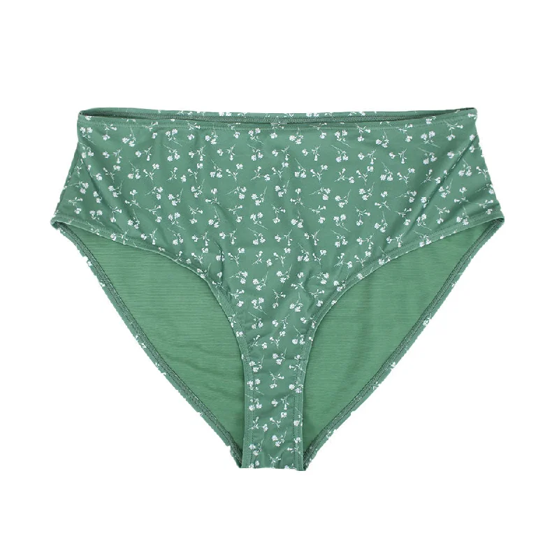 Women's Floral Print Bikini Bottom,Green