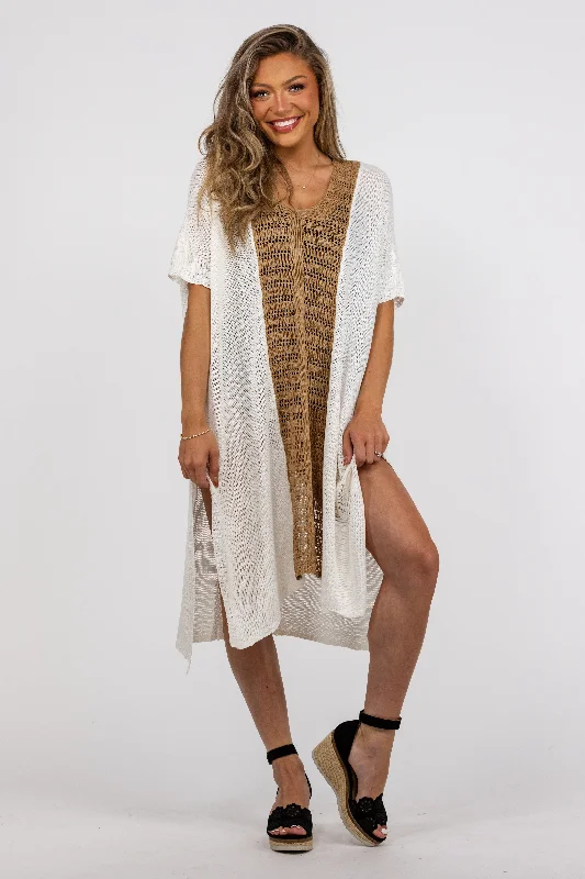 On The Lake Women's Open Knit Cover Up Dress