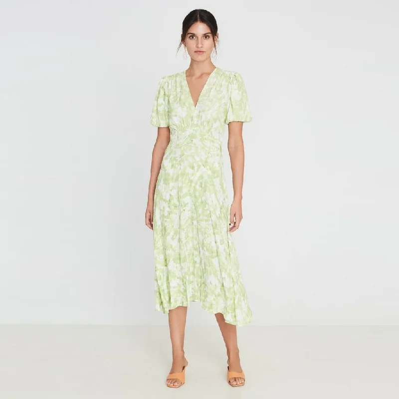 Vittoria Midi Dress (Roos Tie Dye Lime)