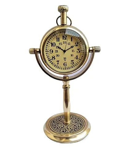 Pure Brass Stand Clock Table Desk Clock with New Modern Designer Clock