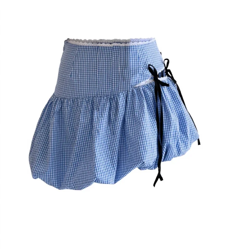 Women's Clover Mini Skirt In Blue