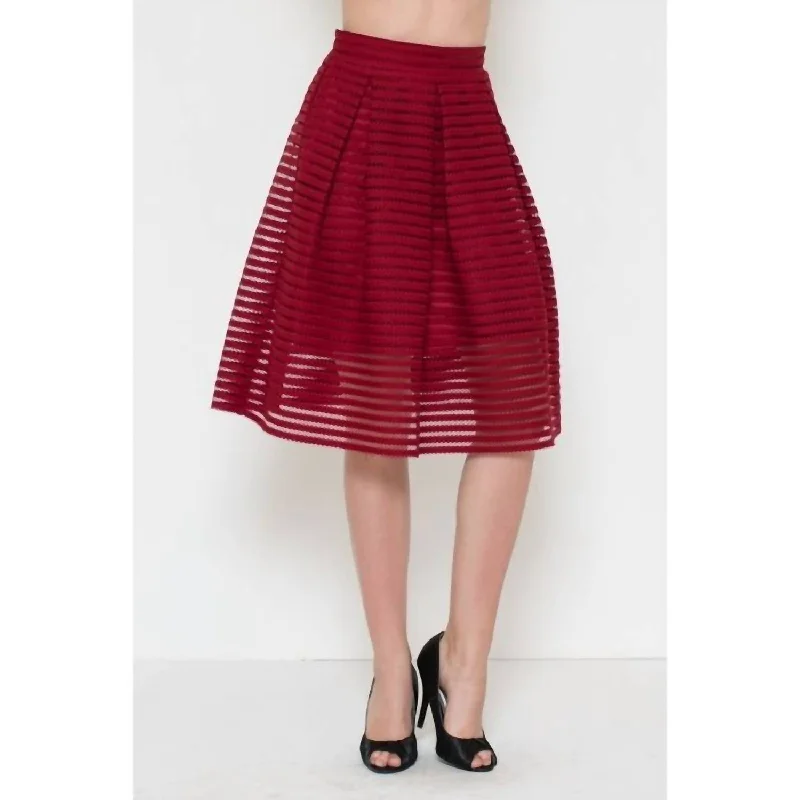 Sassy Silhouette Skirt In Red