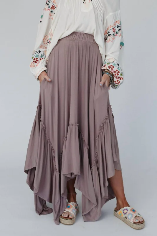 Nest Forever Beauty Maxi Skirt In Mushroom