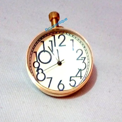 royalantique Vintage Style Table Top Brass Clock or Globe Collectible Watch Office Decor Gift