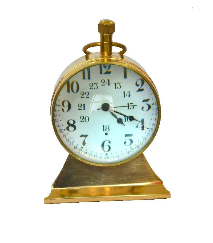 REGAL SURVEY 3.5 inch Brass Nautical Round Brass Desk/Table Clock