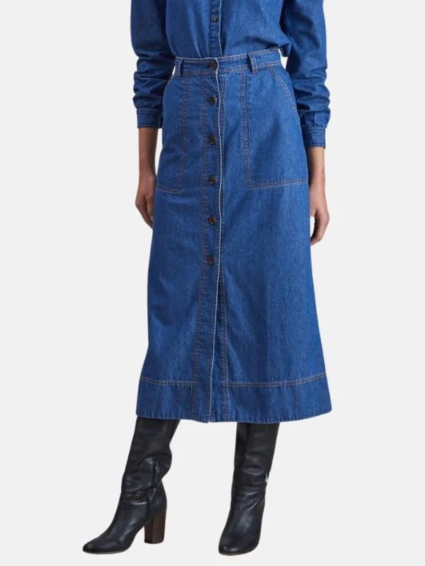 Mabel Mid-Blue Denim Skirt