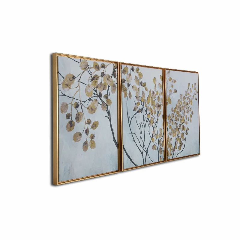 Asian Tree Branches Framed Canvas Wall Art Floater Frame Graphic Art Wall Art