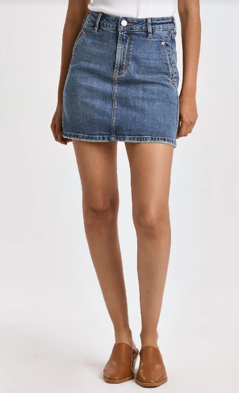 Quinn Denim Skirt In Arden