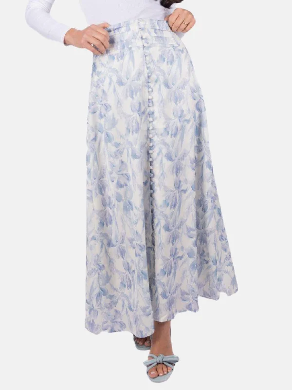 Josephine Skirt in Ivory/Blue