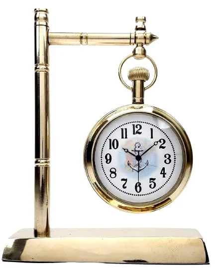 AHSKY Time Instruments Brass Antique Table Clocks Home Decorative Best Items