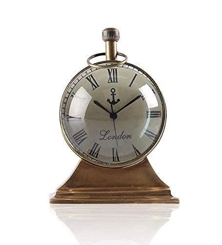 vintage collection Brass Table Clock Trophy stand-21011