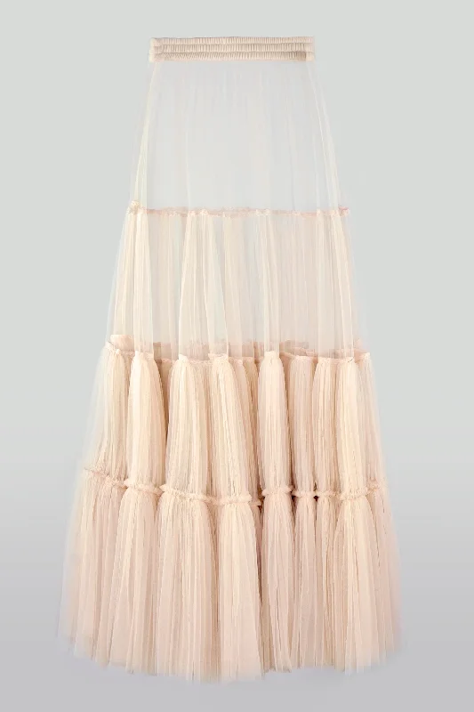 EXTRA VOLUME TIERED TULLE SKIRT