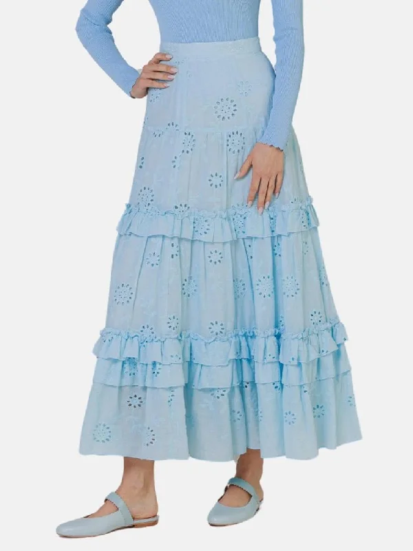 Eyelet Blue Skirt