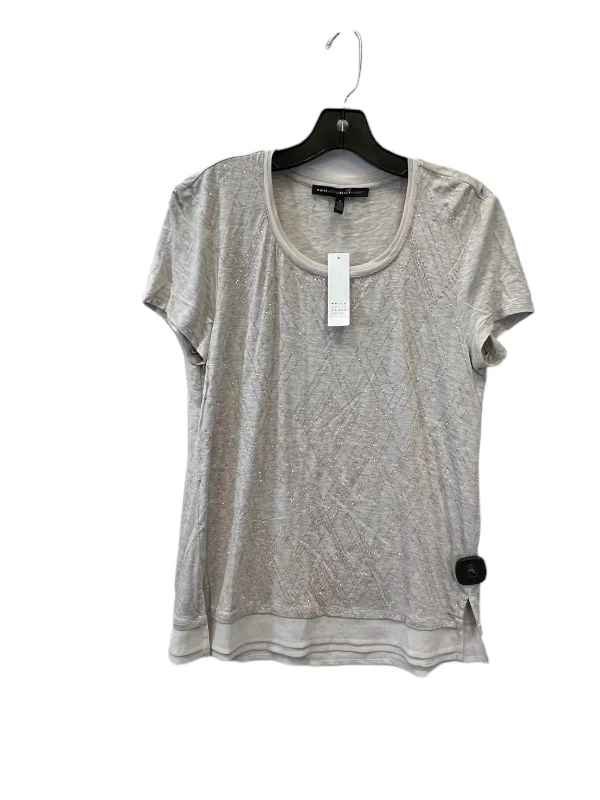 Beige Top Short Sleeve White House Black Market, Size S