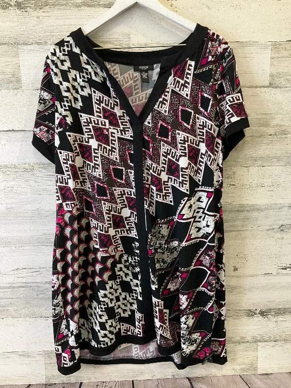 Black Tunic Short Sleeve Alfani, Size 2x