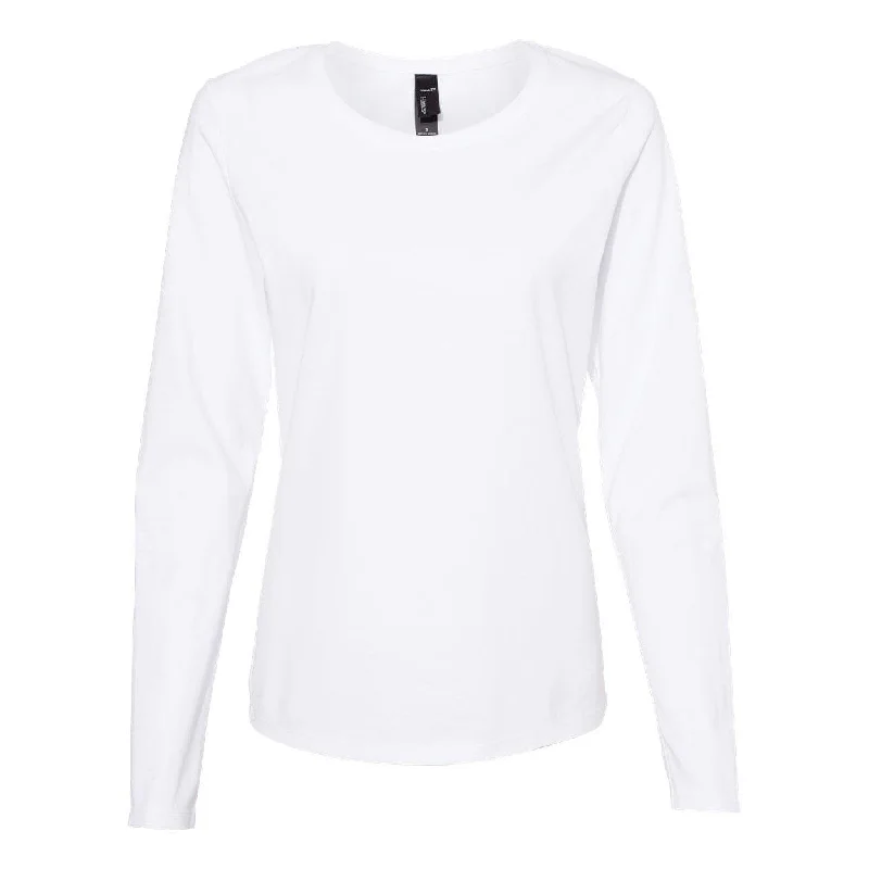 Hanes Perfect-T Womens Long Sleeve Scoopneck T-Shirt