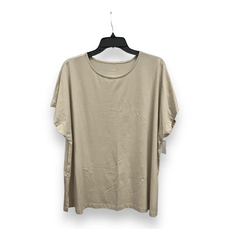 Tan Top Short Sleeve J. Jill, Size 2x