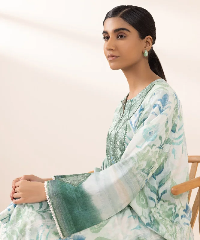 Embroidered Arabic Lawn Shirt