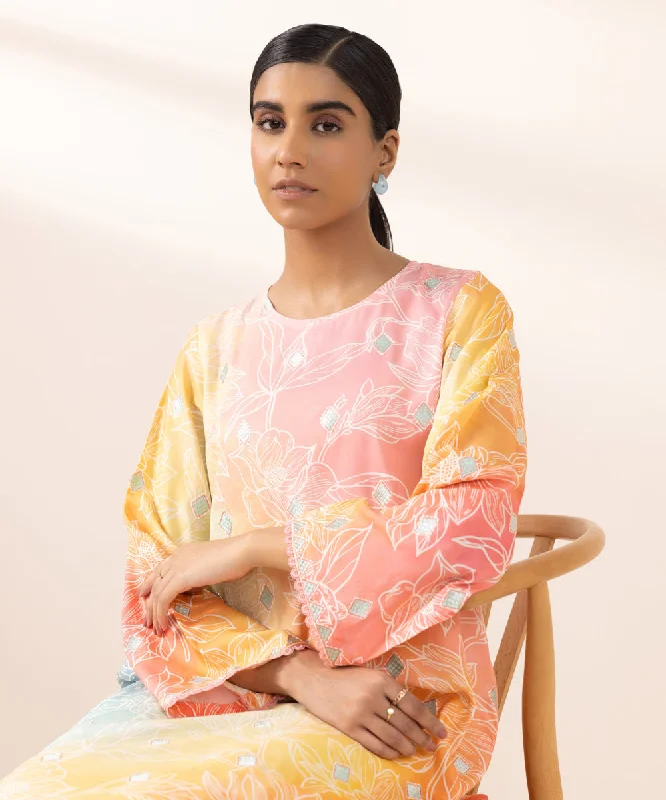 Embroidered Arabic Lawn Shirt