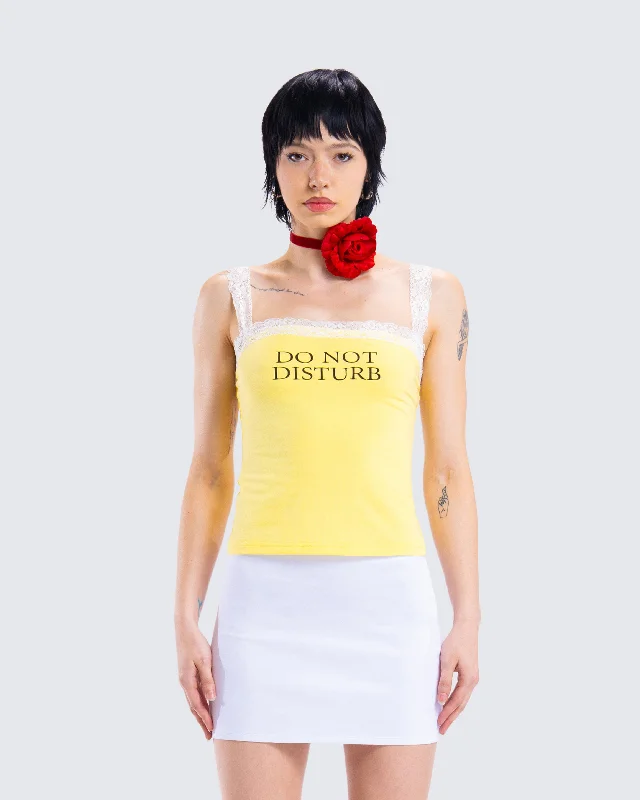 Rosalia Yellow Graphic Knit Top