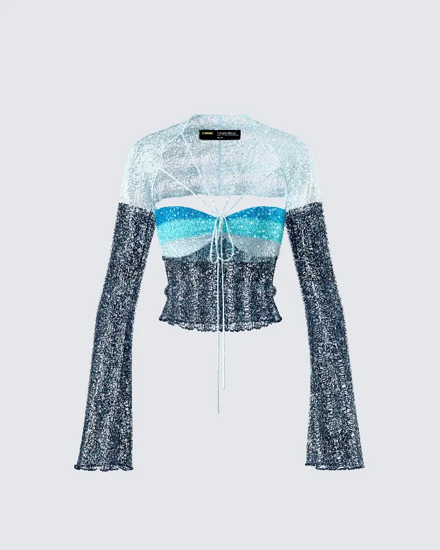 Vanessa Black Sequin Knit Top