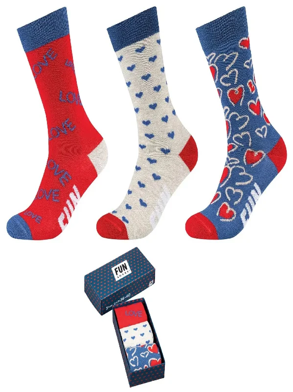 3 Pair Heart Socks