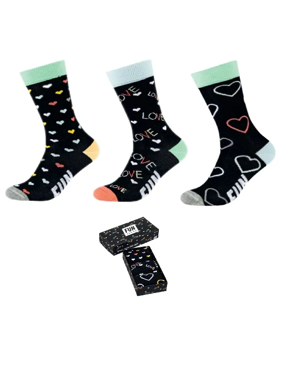 3 Pair Heart Socks