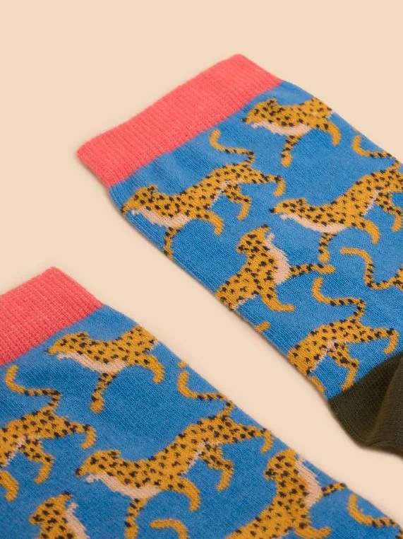 Cheetah Ankle Sock