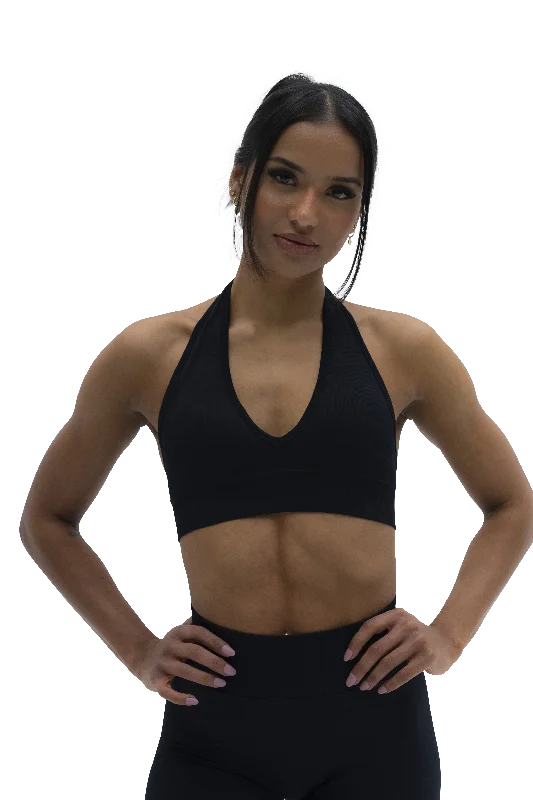 CORE HALTER BRA - MIDNIGHT