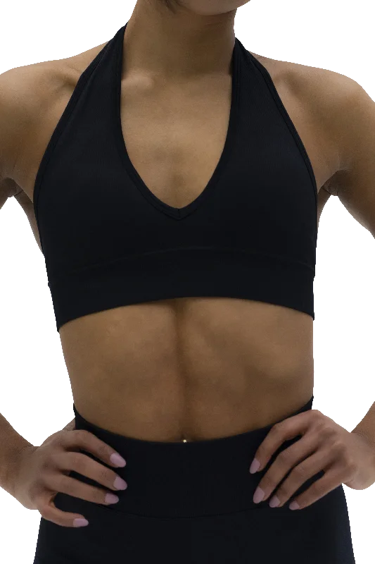 CORE HALTER BRA - MIDNIGHT